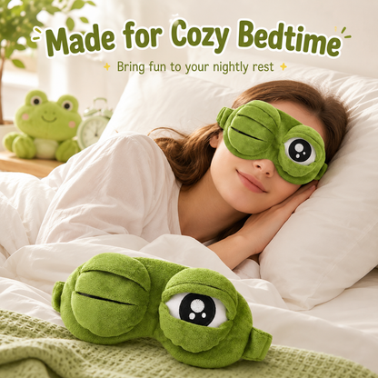 🐸Plush Comfort 3D Sad Frog Sleep Mask
