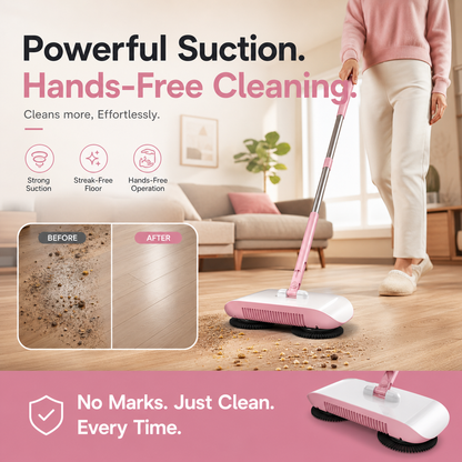 🧹 Manual Push Sweeper Mop – No-Charge Hard Floor Cleaning Tool