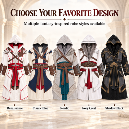 🔥 50% OFF Hooded Warrior Lounge Robe – Fantasy-Inspired Plush Comfort ⚔️
