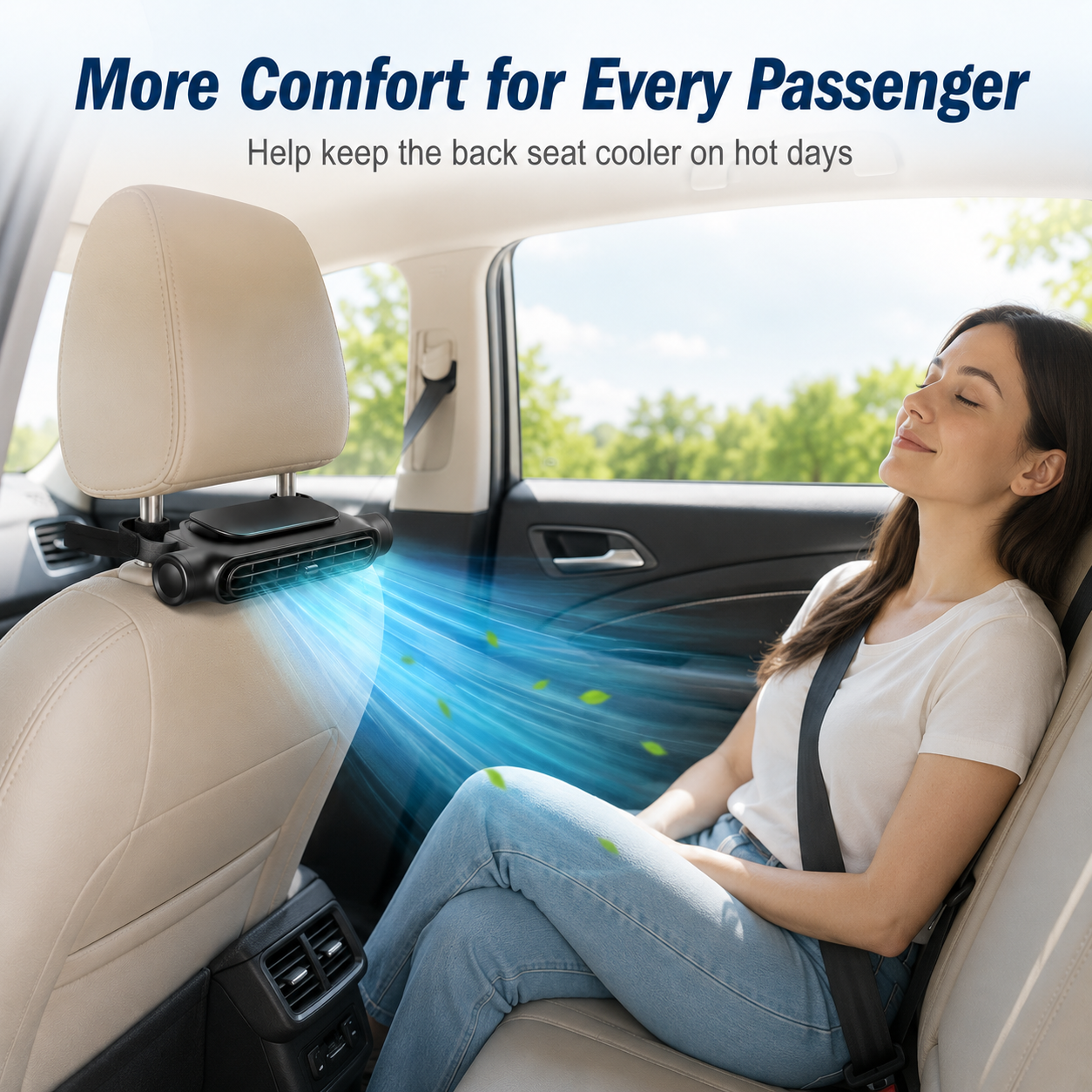 🧊 Portable Car Headrest Cooling Fan