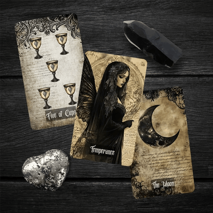 Vintage Gothic Tarot Cards Set - 78 Tarot Cards Deck