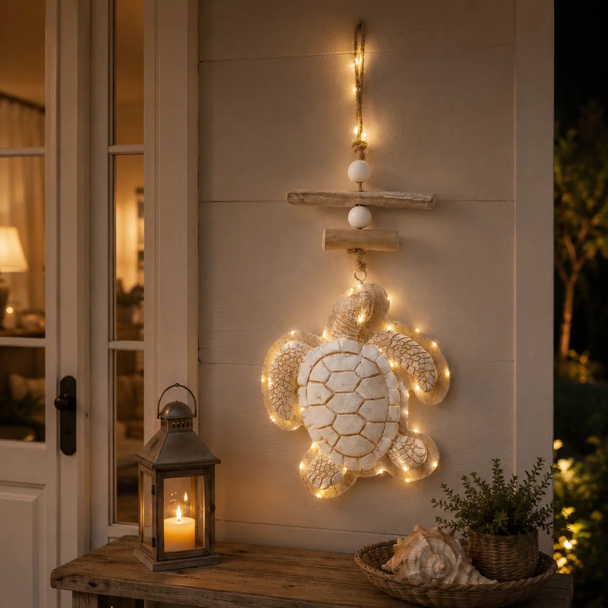 🐢✨ Glowing Sea Turtle Wall Art – Coastal Ocean Decor