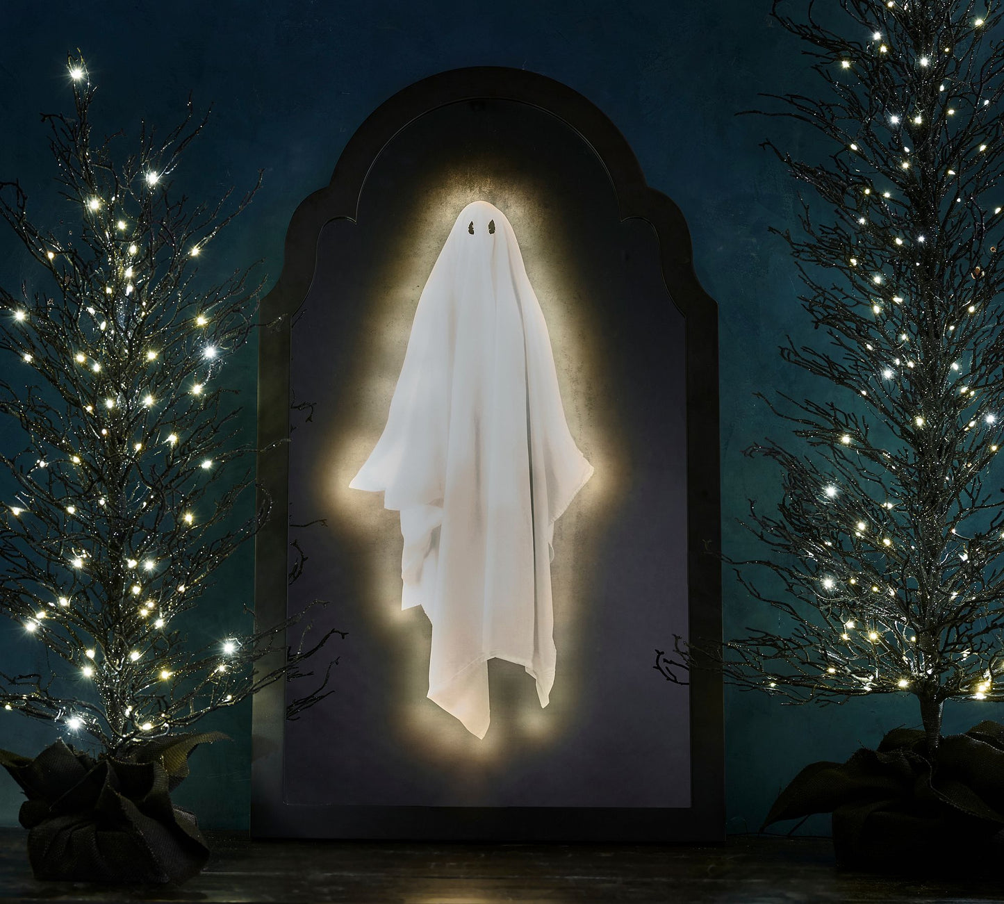 👻Halloween Magical Illusion Ghost Mirror with LED Backlit Ambient Night Light 👻🔮