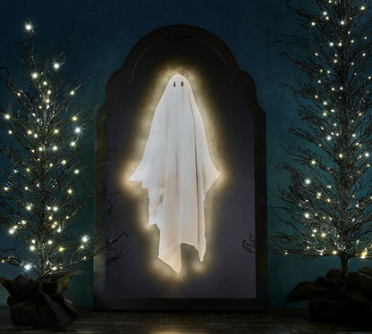 👻Halloween Magical Illusion Ghost Mirror with LED Backlit Ambient Night Light 👻🔮
