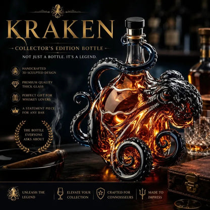 🎁 The  Rum Edition 3D Octopus Bottle 🐙🥃