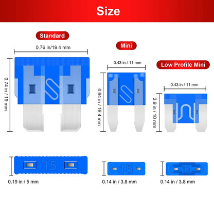 ⚡306pcs Fuse Assortment Kit🚗 Standard, Mini & Low Profile Fuses