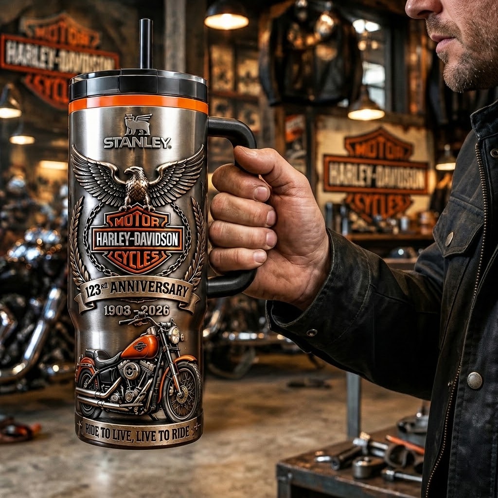 🏍️ 123rd Anniversary 1903-2026 Motorcycle Tumbler (30oz & 40oz)