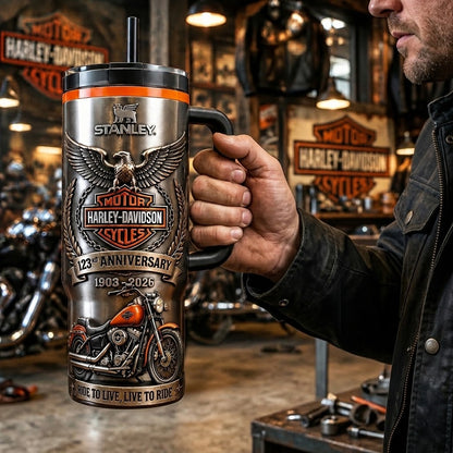 🏍️ 123rd Anniversary 1903-2026 Motorcycle Tumbler (30oz & 40oz)