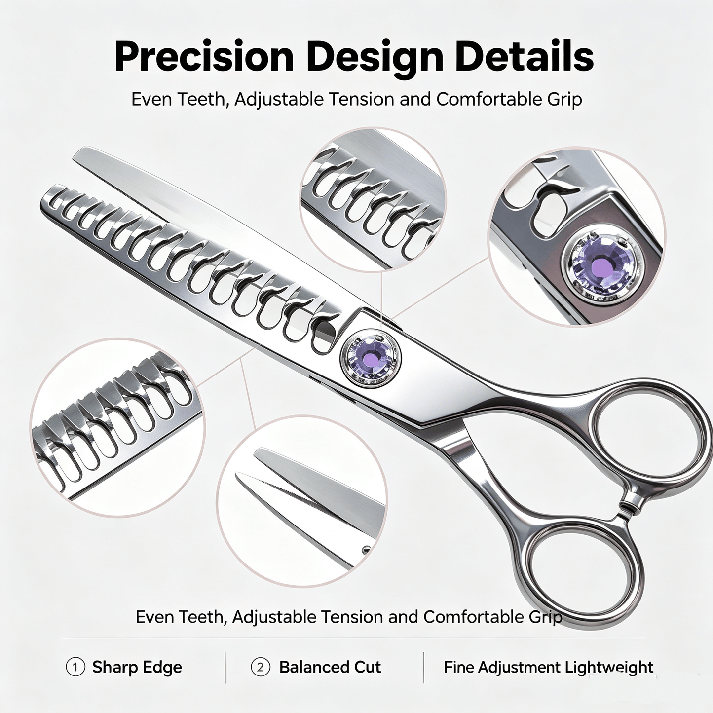 ✂️ Professional Hair Thinning Scissors – Stainless Steel Texturizing Shears