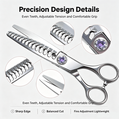 ✂️ Professional Hair Thinning Scissors – Stainless Steel Texturizing Shears
