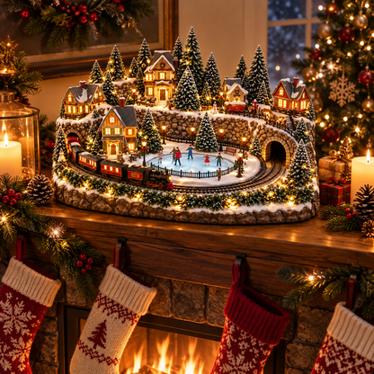 🚞🪄 49% OFF Today! ✨ Magical Christmas Train & Skating Rink – Bring Holiday Magic Home! ✨