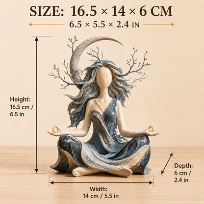 🌿 Serene Goddess of Nature Sculpture – Earth Peace Statue 🧘