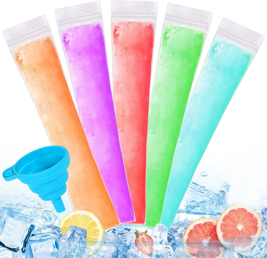100 Disposable Ice Popsicle Mold Bags