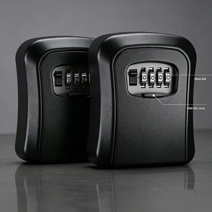 🔐 Wall-Mounted 4-Digit Combination Key Lock Box – Weatherproof Outdoor Key Safe ✨