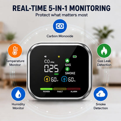 The new 2026 model portable environmental monitor is equipped with a high-definition display that shows temperature and humidity data.