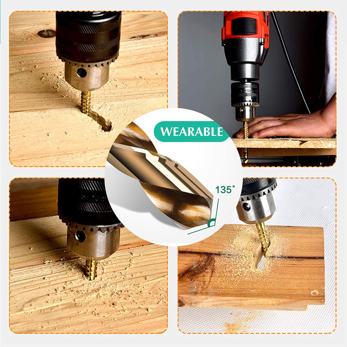💪8-Piece 3–10mm Titanium Drill Bits⚡ Built for Metal, Wood & Plastic