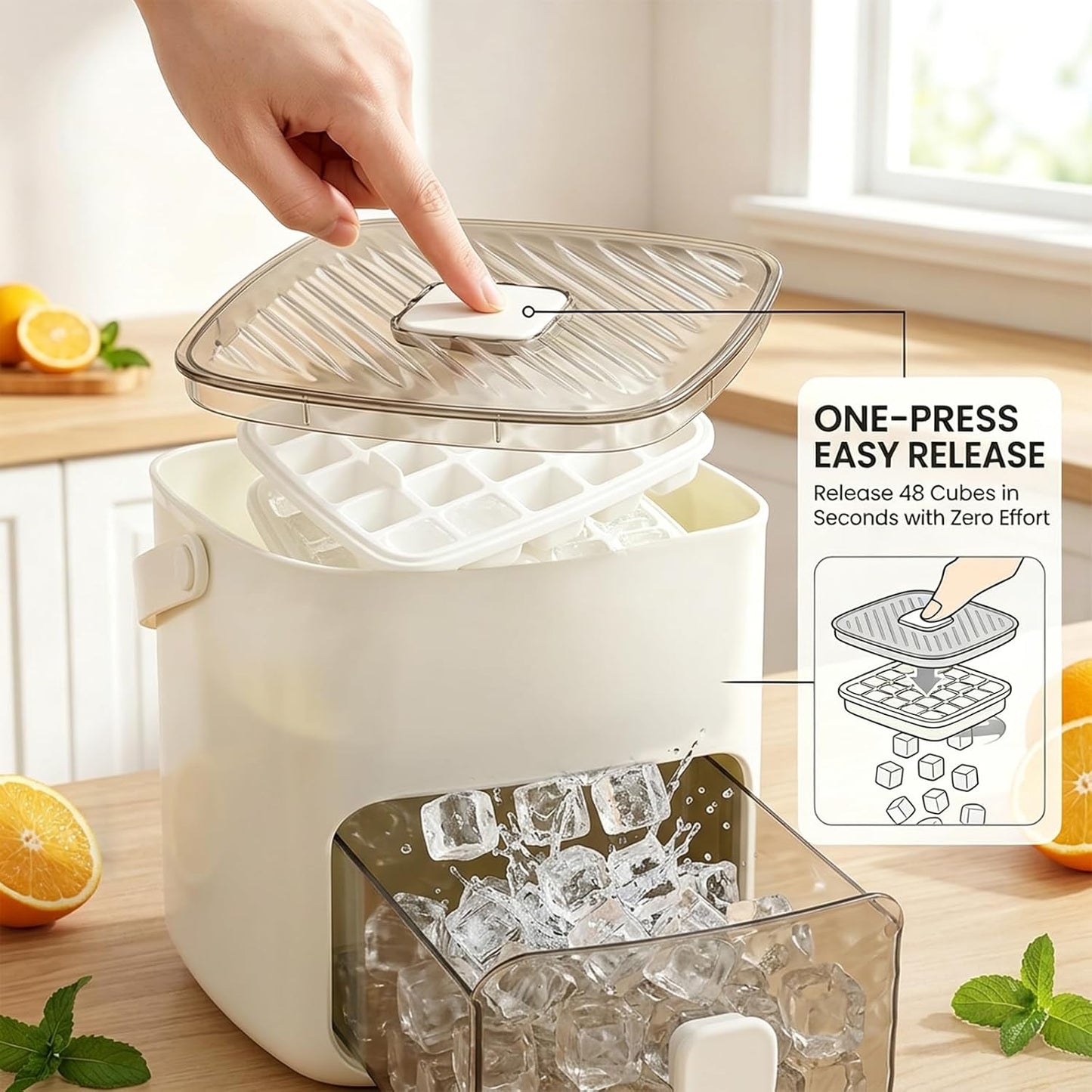 🍹Handled Press-Type Ice Cube Tray (Double-Layer)