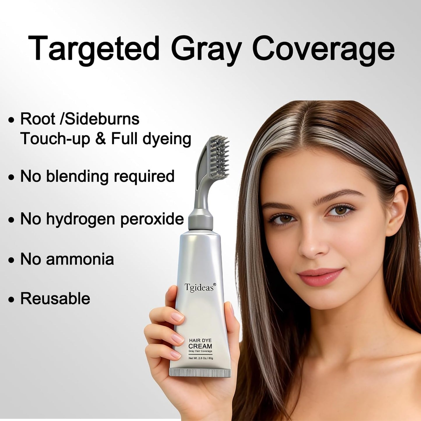 Hair Dye Cream Comb with Natural Plant Extract