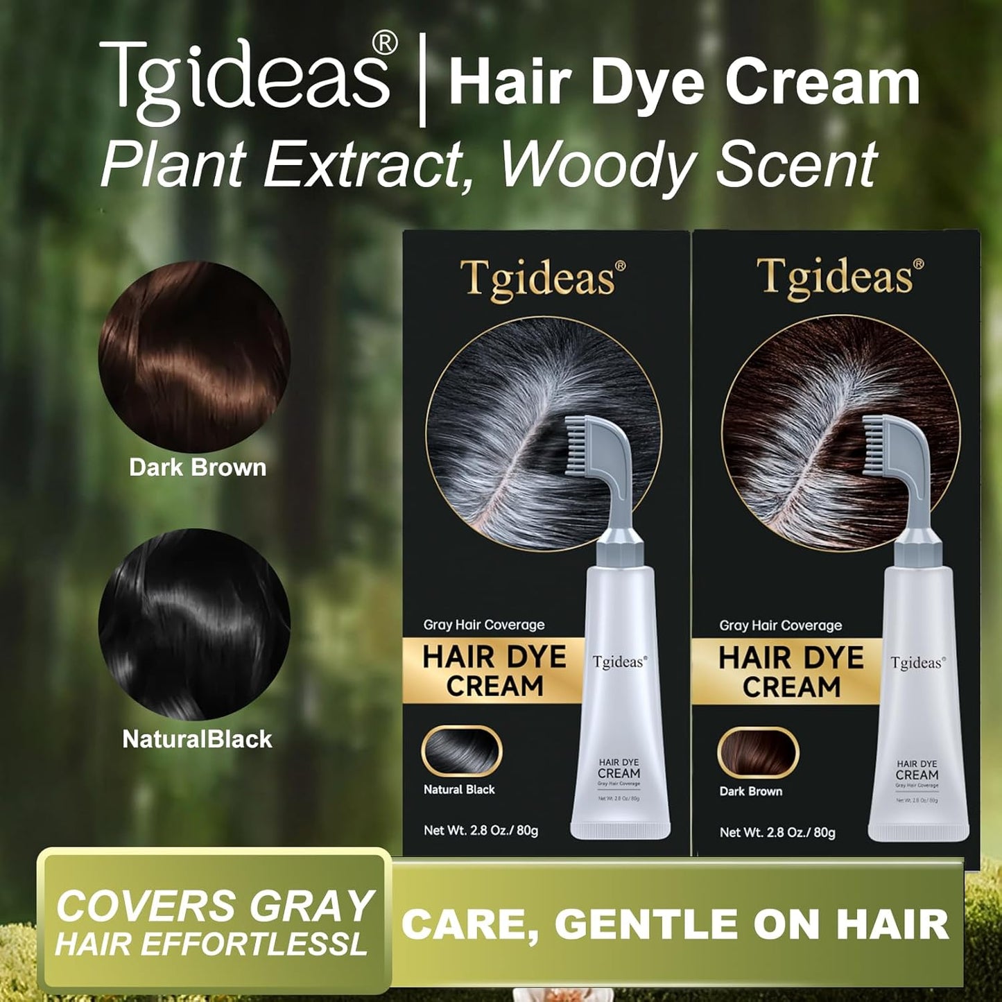 Hair Dye Cream Comb with Natural Plant Extract