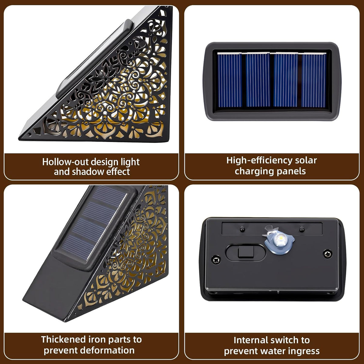✨🌙2-Pack Solar Step Lights for Cozy Garden and Patio Lighting