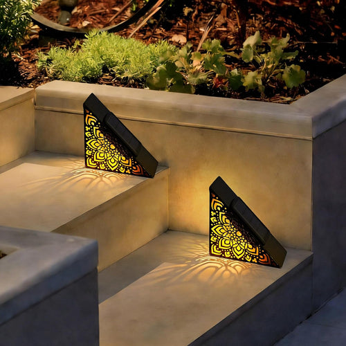 ✨🌙2-Pack Solar Step Lights for Cozy Garden and Patio Lighting