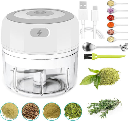 🌿 USB Rechargeable Herb Grinder – Mini Electric Chopper