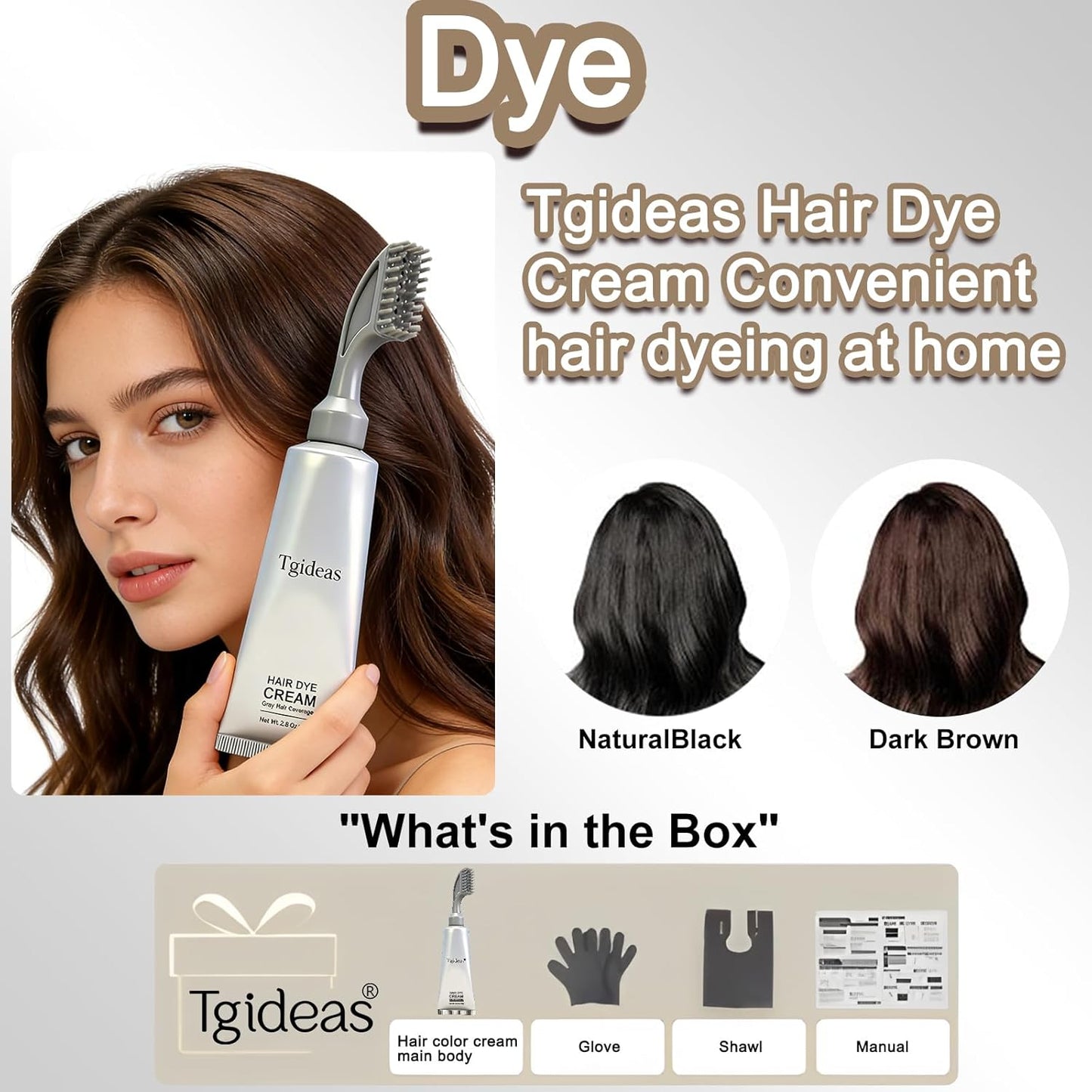 Hair Dye Cream Comb with Natural Plant Extract