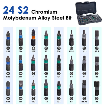 Magnetic Ratchet Screwdriver Set
