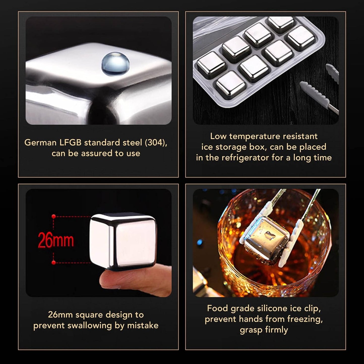 Stainless Steel Quick-Freeze Metal Ice Blocks
