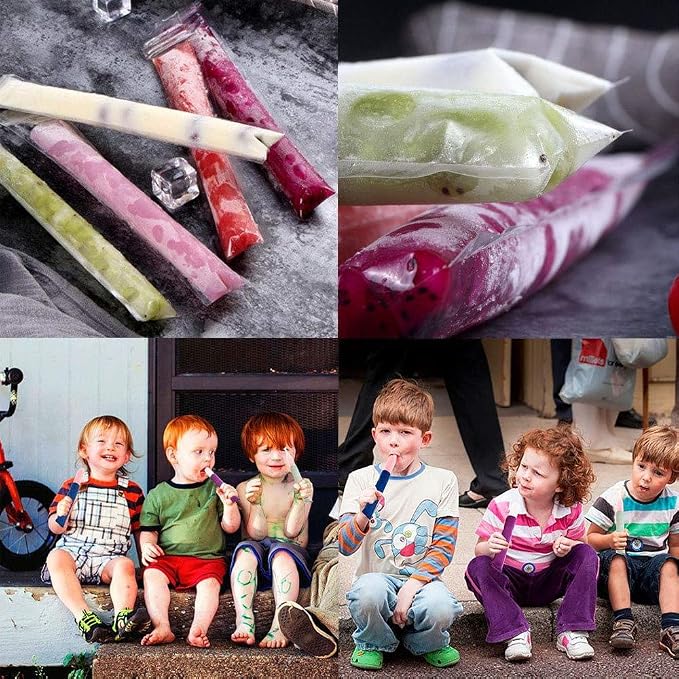 100 Disposable Ice Popsicle Mold Bags