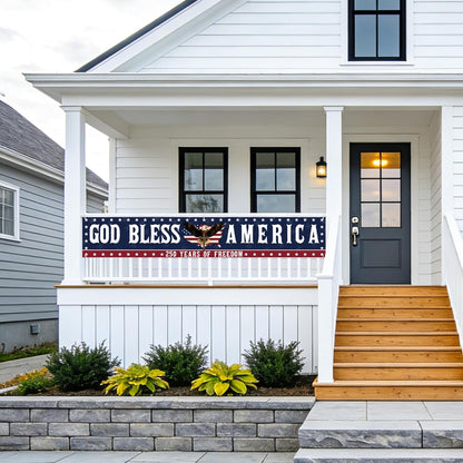 🎆✨🇺🇸 God Bless America Banner • Oversized 10ft 250th Anniversary Decor 🎉