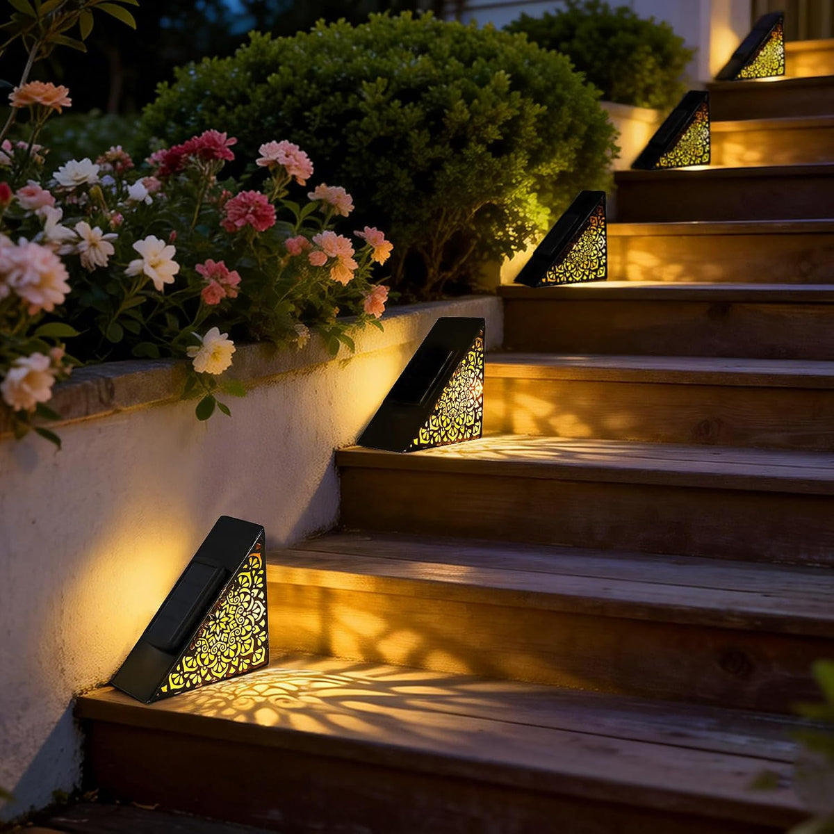 ✨🌙2-Pack Solar Step Lights for Cozy Garden and Patio Lighting