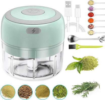 🌿 USB Rechargeable Herb Grinder – Mini Electric Chopper