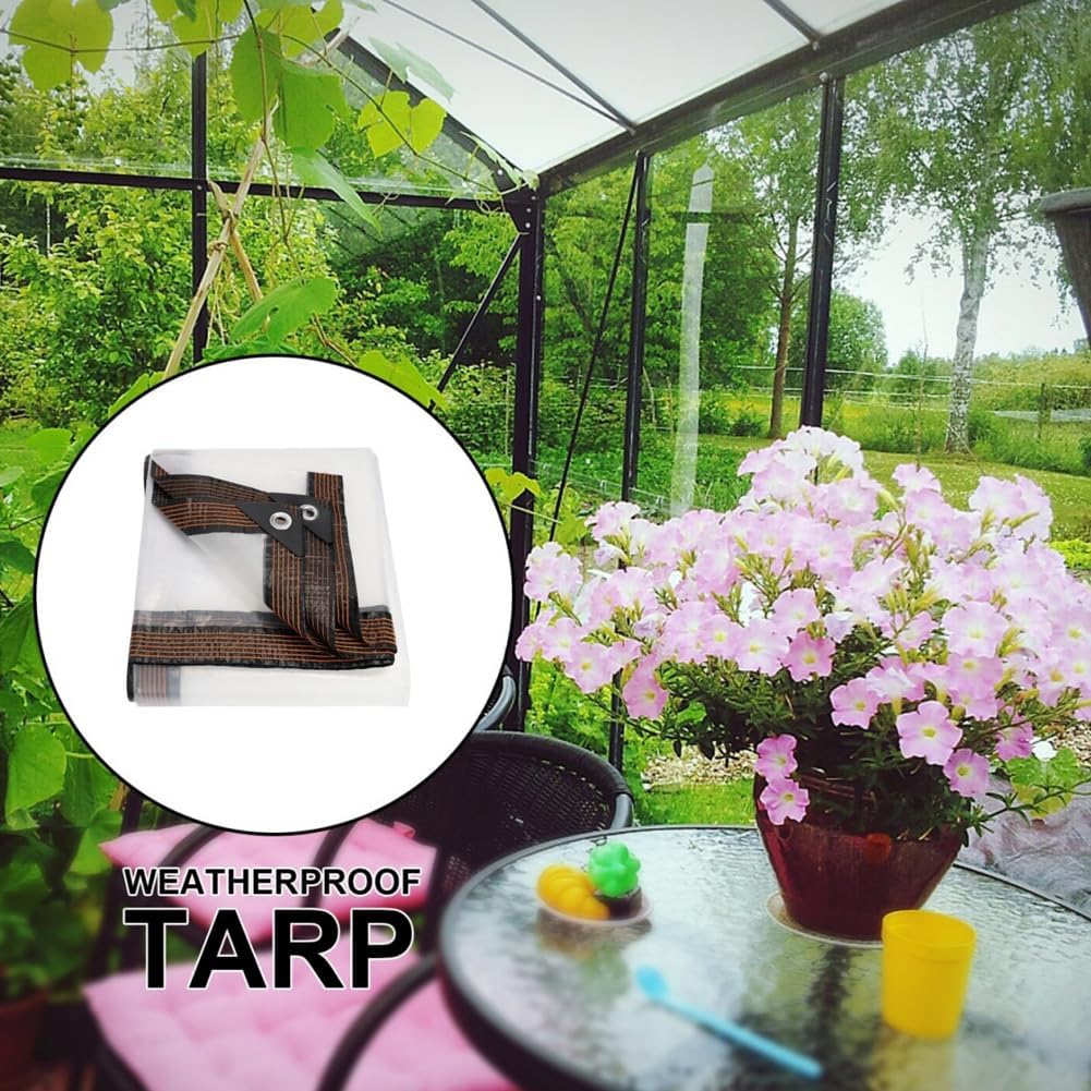 🌧️ 50% OFF Clear Waterproof Tarp – Heavy Duty Outdoor Weather Protection Cover