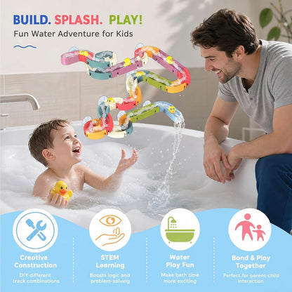 🔥 50% OFF TODAY 🛁 48PCS DIY Bath Water Track Toy🌈