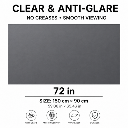 🚀 100" 4K Projector Screen | Anti-Light Foldable Home Theater Cinema Display 🎬