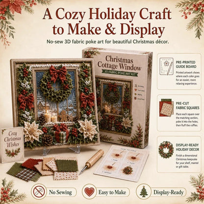🎄3D Christmas Fabric Poke Art Kit – DIY Holiday Craft for Adults & Beginners