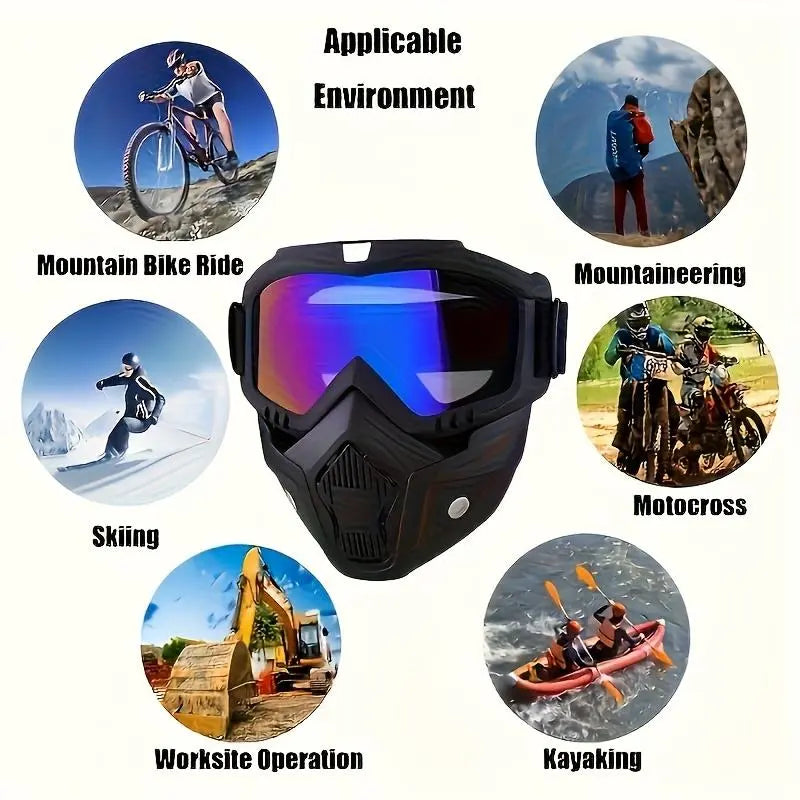 Detachable Full Face Goggle Mask