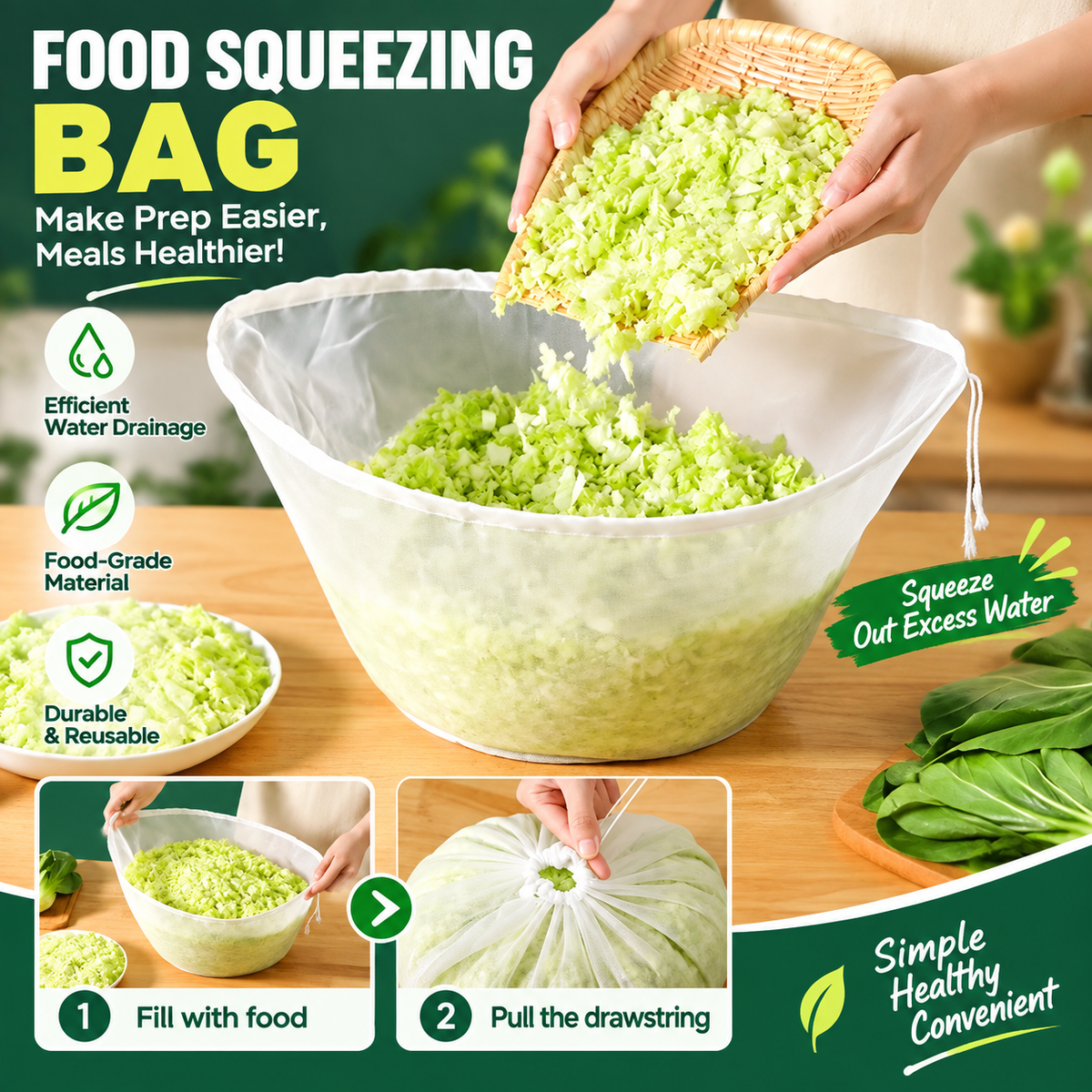 🥛 Soy Milk Bag & All-Purpose Food Mesh Strainer - Fine Nylon Dehydration Filter 🥟