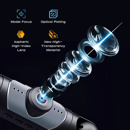 🚗 4-Channel 360° Dash Camera – Front, Rear, Side & Cabin Recording 🛡️
