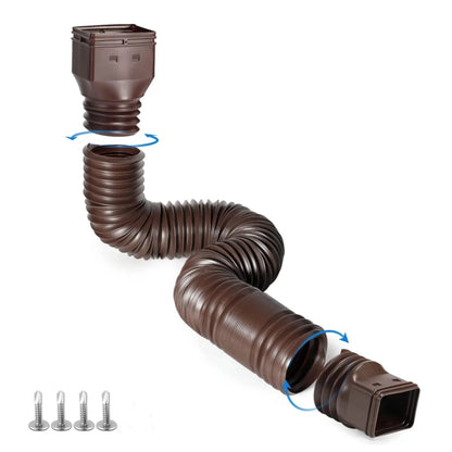 🌧️ Flexible Downspout Extension Kit – 22–63in Rainwater Drainage Pipe