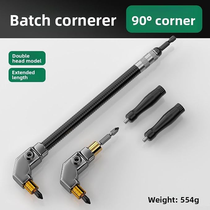 🎁HOT DEAL – Up to 49% OFF🔥🔧 Flexible 90° Right Angle Drill Attachment – Tight Space Driver Adapter