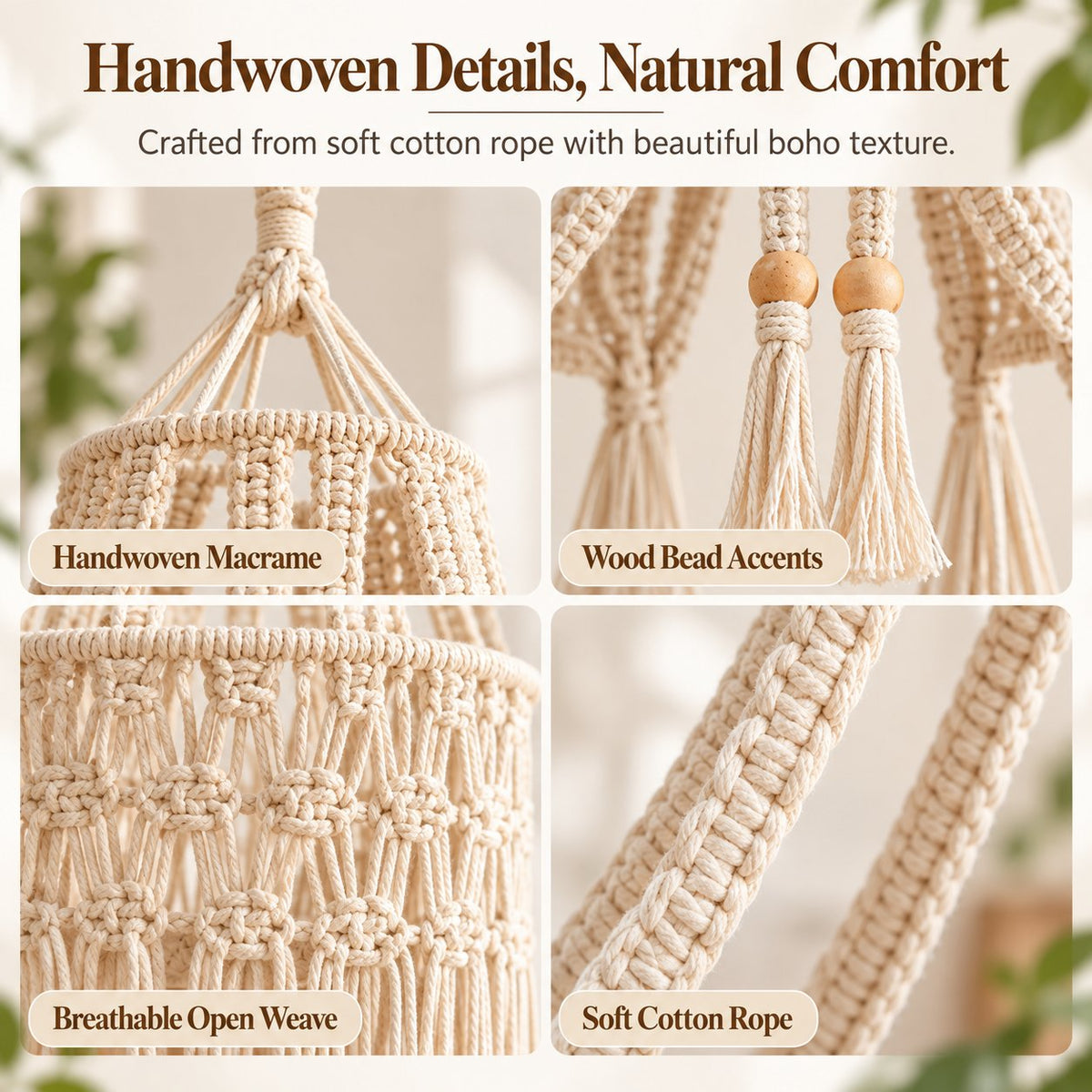 🔥 50% OFF Boho Macrame Cat Hammock 🐱 Cozy Hanging Bed for Cats