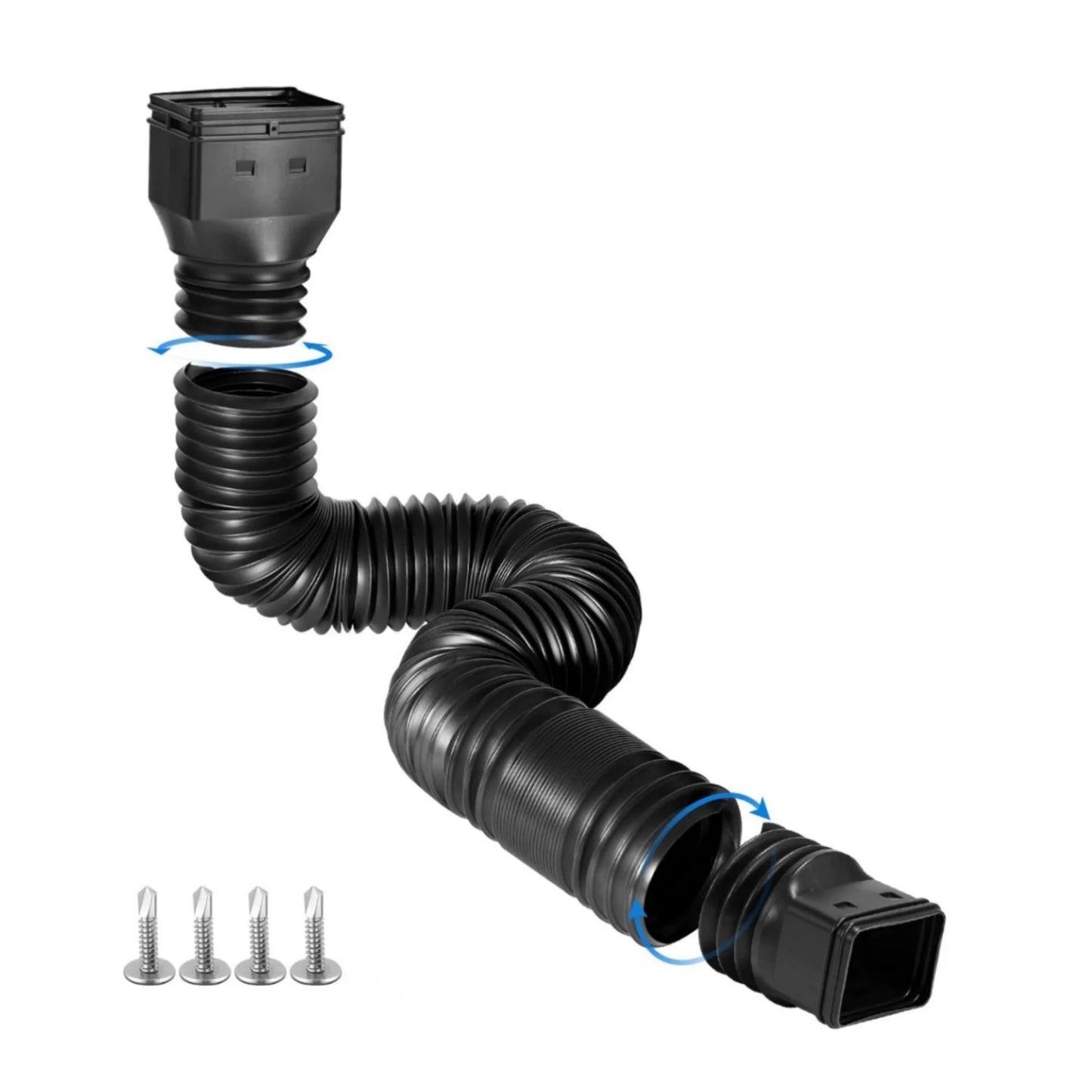 🌧️ Flexible Downspout Extension Kit – 22–63in Rainwater Drainage Pipe
