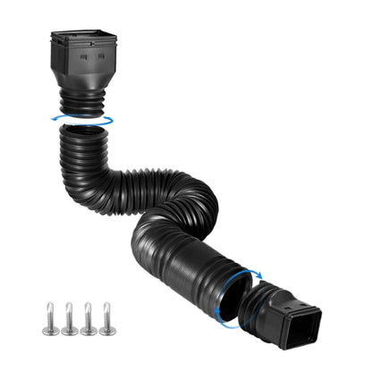 🌧️ Flexible Downspout Extension Kit – 22–63in Rainwater Drainage Pipe
