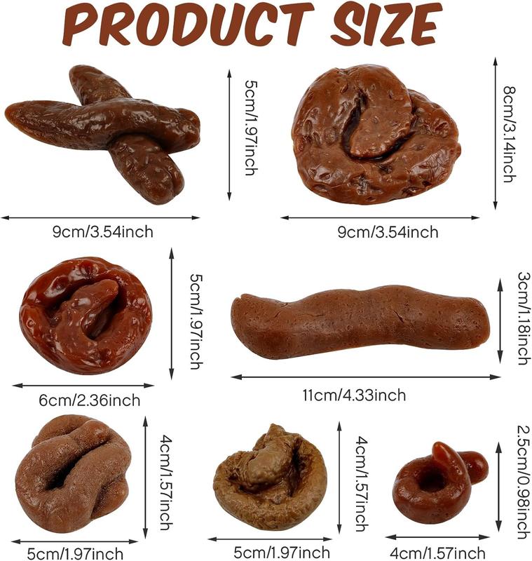 🤣 7PCS Fake Poop Prank Kit 💩 Prepare for Some Screams!