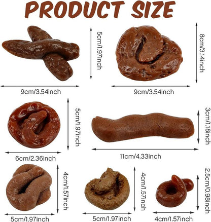 😂7 Pcs Fake Poop - Realistic Prank Poop