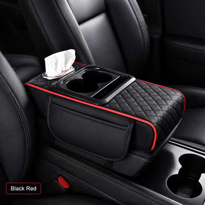 ✨ All-in-One Car Armrest Organizer – Cup Holder, Tissue Box & Side Storage