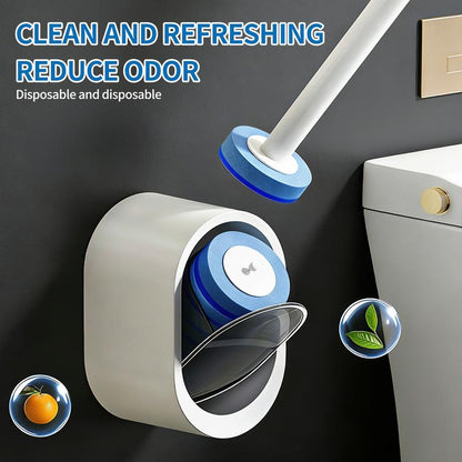 🧼 Disposable Toilet Cleaning Wand Kit Wall Mounted Caddy Storage Holder with Refills 🚽