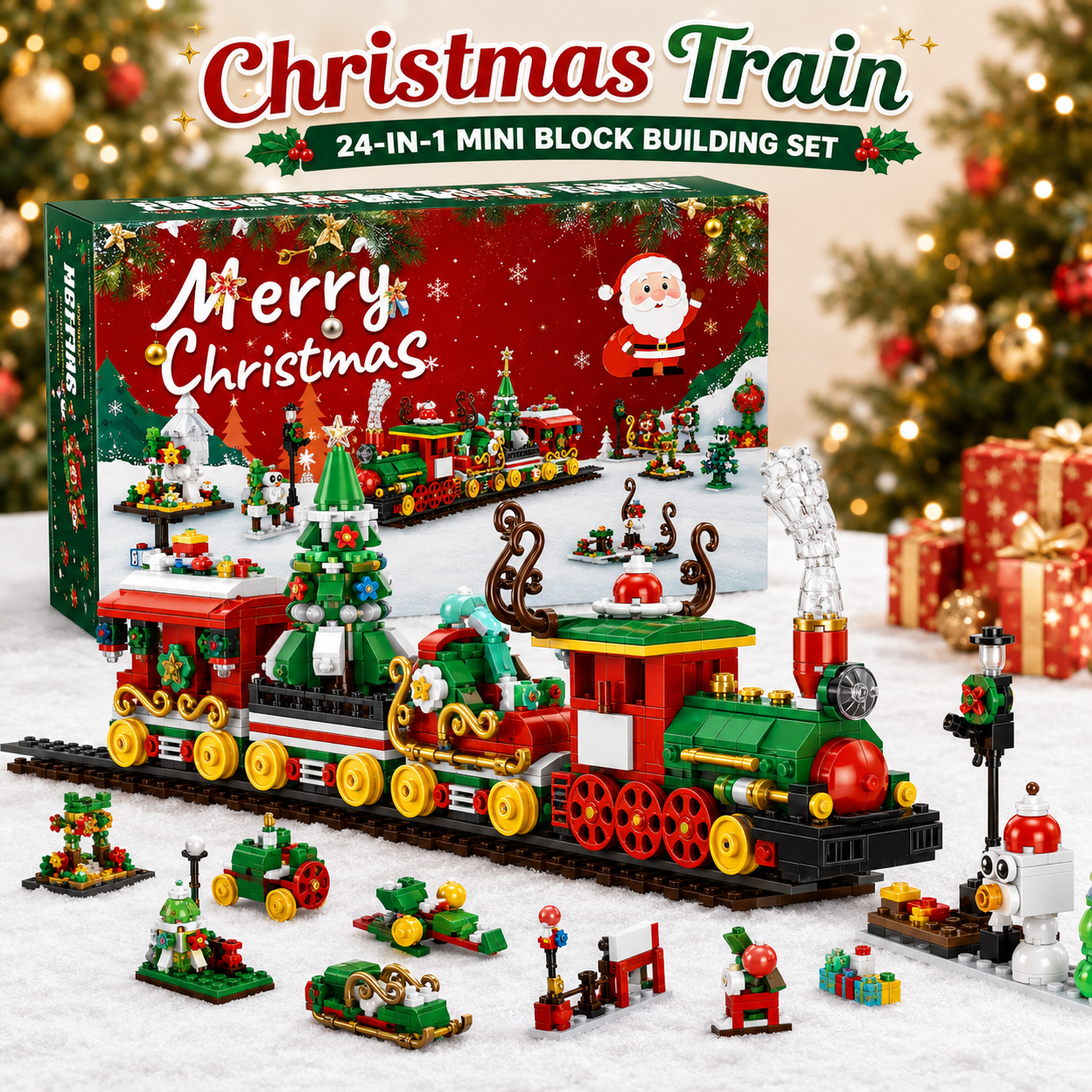 🎄 24-Day Christmas Building Blocks Advent Calendar Gift Set 🎅